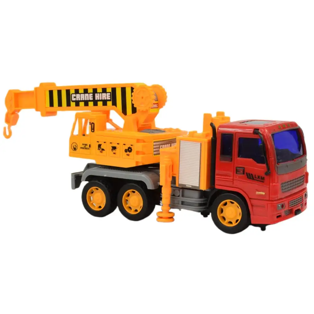 Construction Truck: Darus teherautó lendkerekes kialakítással 19cm kép 3