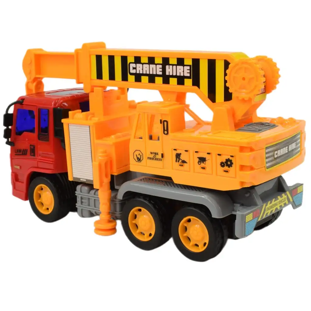 Construction Truck: Darus teherautó lendkerekes kialakítással 19cm kép 6