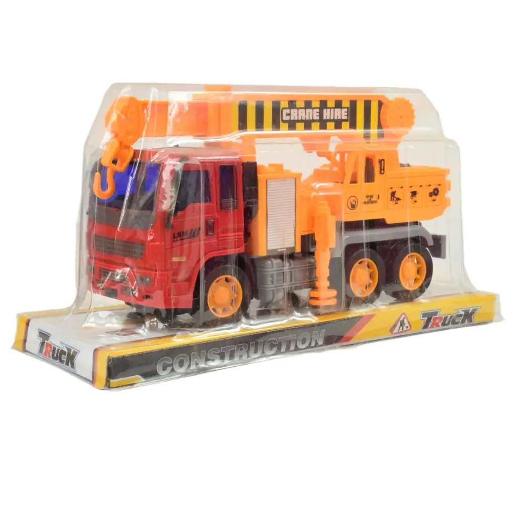 Construction Truck: Darus teherautó lendkerekes kialakítással 19cm kép 8