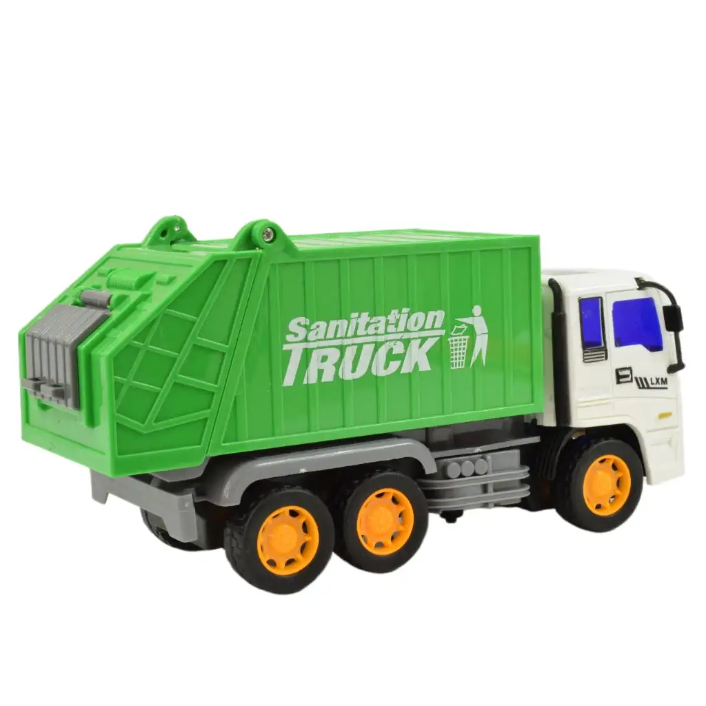 Construction Truck: Szemétszállító autó lendkerekes kialakítással 19cm kép 3