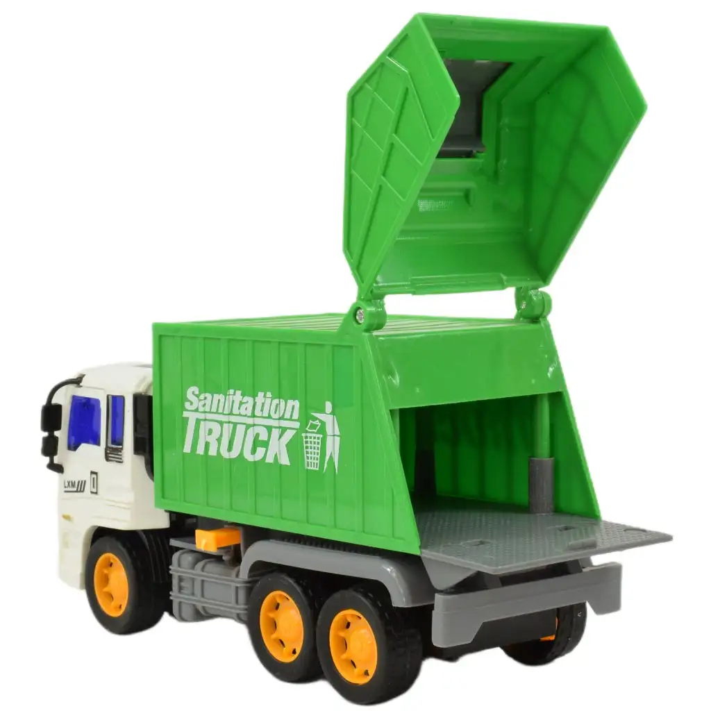Construction Truck: Szemétszállító autó lendkerekes kialakítással 19cm kép 5