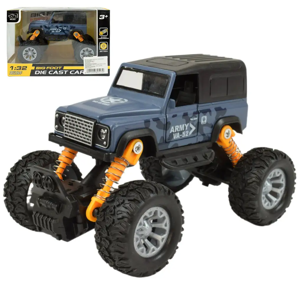 Big Foot Series: Lendkerekes offroad terepjáró autó gumiabroncsokkal 13cm