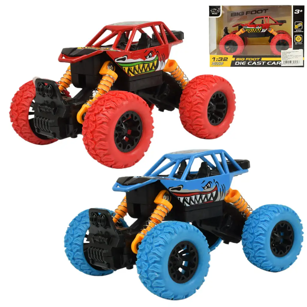 Big Foot Series: Lendkerekes cápás offroad terepjáró autó kétféle változatban 13cm