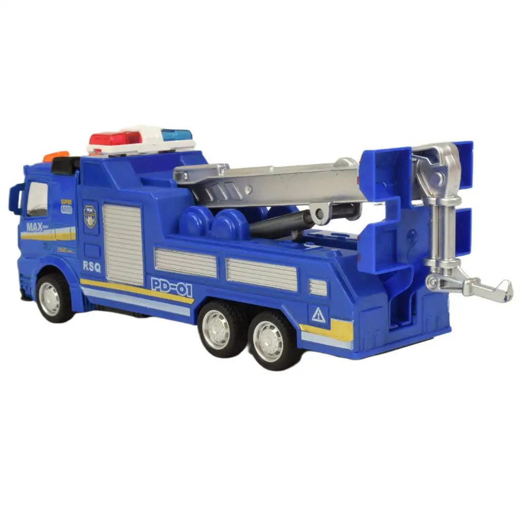 Police Set: Lendkerekes rendőrségi teherautó fénnyel és hanggal többféle változatban 19cm 1db kép 14