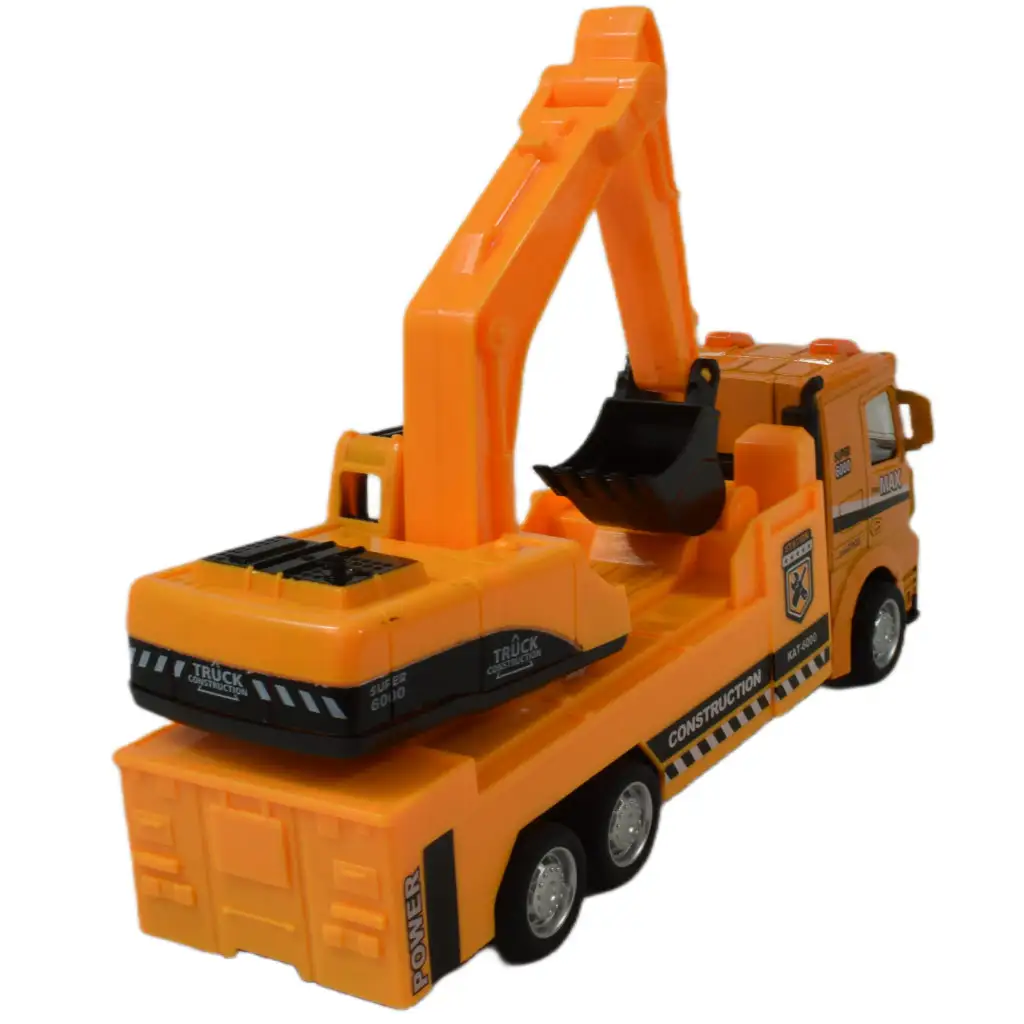 Service Team: Építőipari lendkerekes teherautó fénnyel és hanggal többféle változatban 20cm kép 17