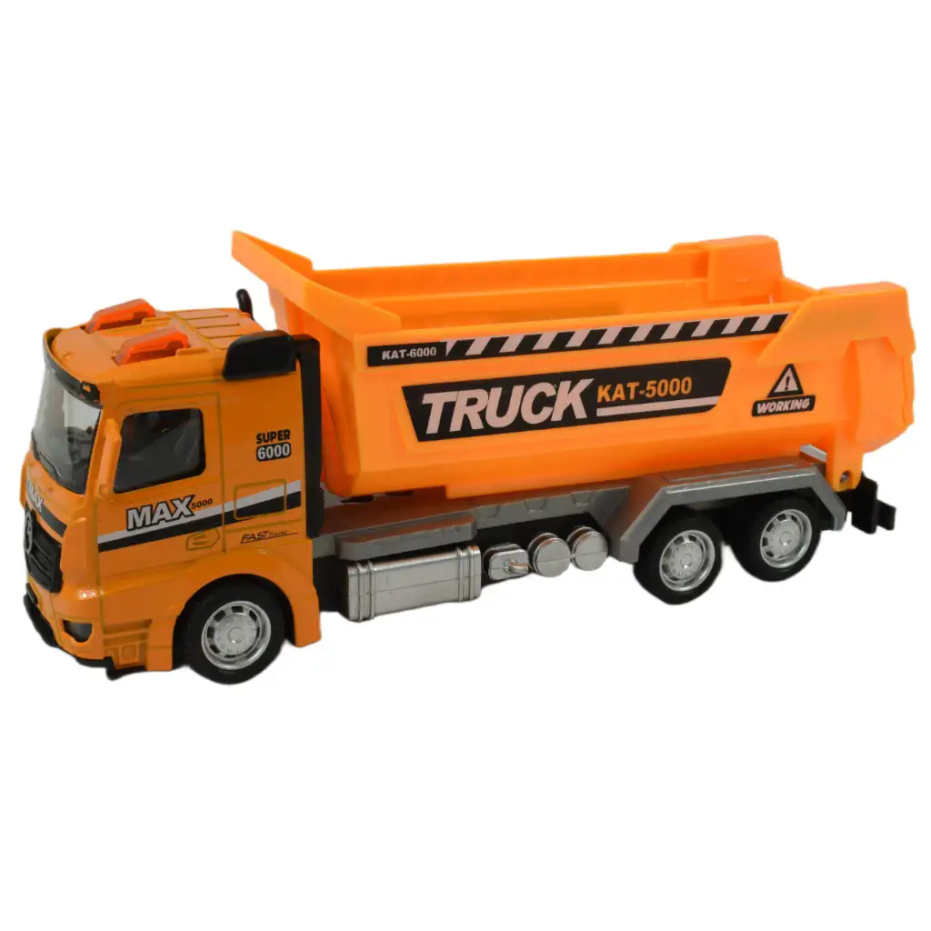 Service Team: Építőipari lendkerekes teherautó fénnyel és hanggal többféle változatban 20cm kép 2