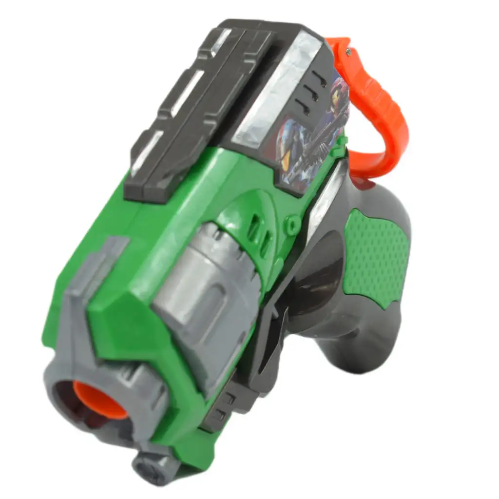 Cool Soft Bullet Gun: Kisméretű szivacslövő fegyver töltényekkel zöld színben 14cm kép 2