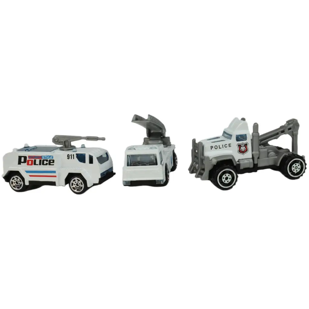 Car Model: Közszolgálati 16db-os mentő, tűzoltó, katonai és munkagép járműszett kép 3