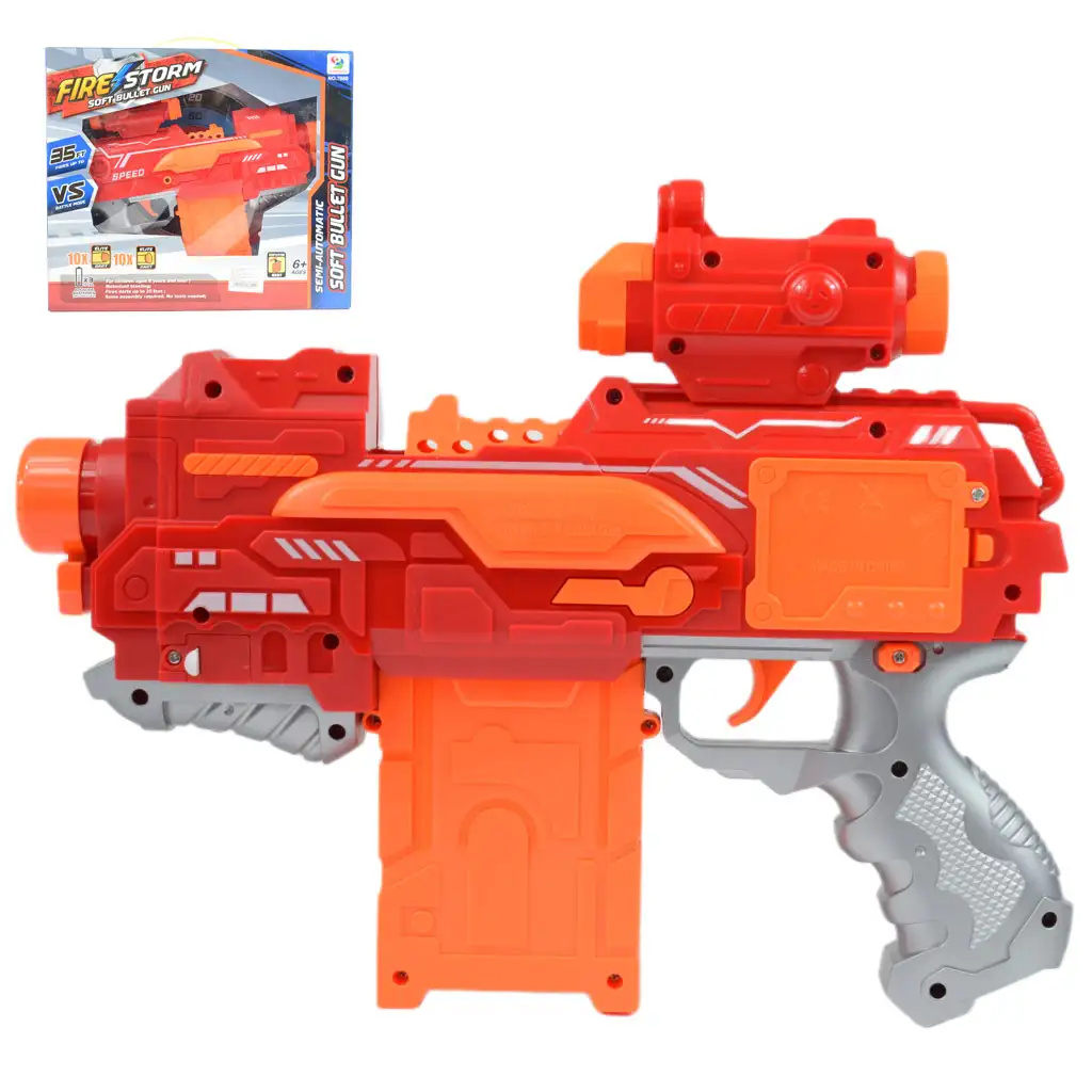 Fire Storm: Elektromos szivacslövő fegyver töltényekkel és fénnyel 33cm