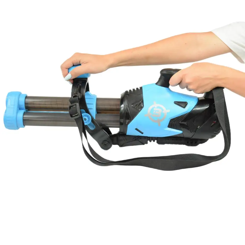 Power Popper Gun: Háromlövetű szivacslövő fegyver szivacsgolyókkal 55cm kép 6