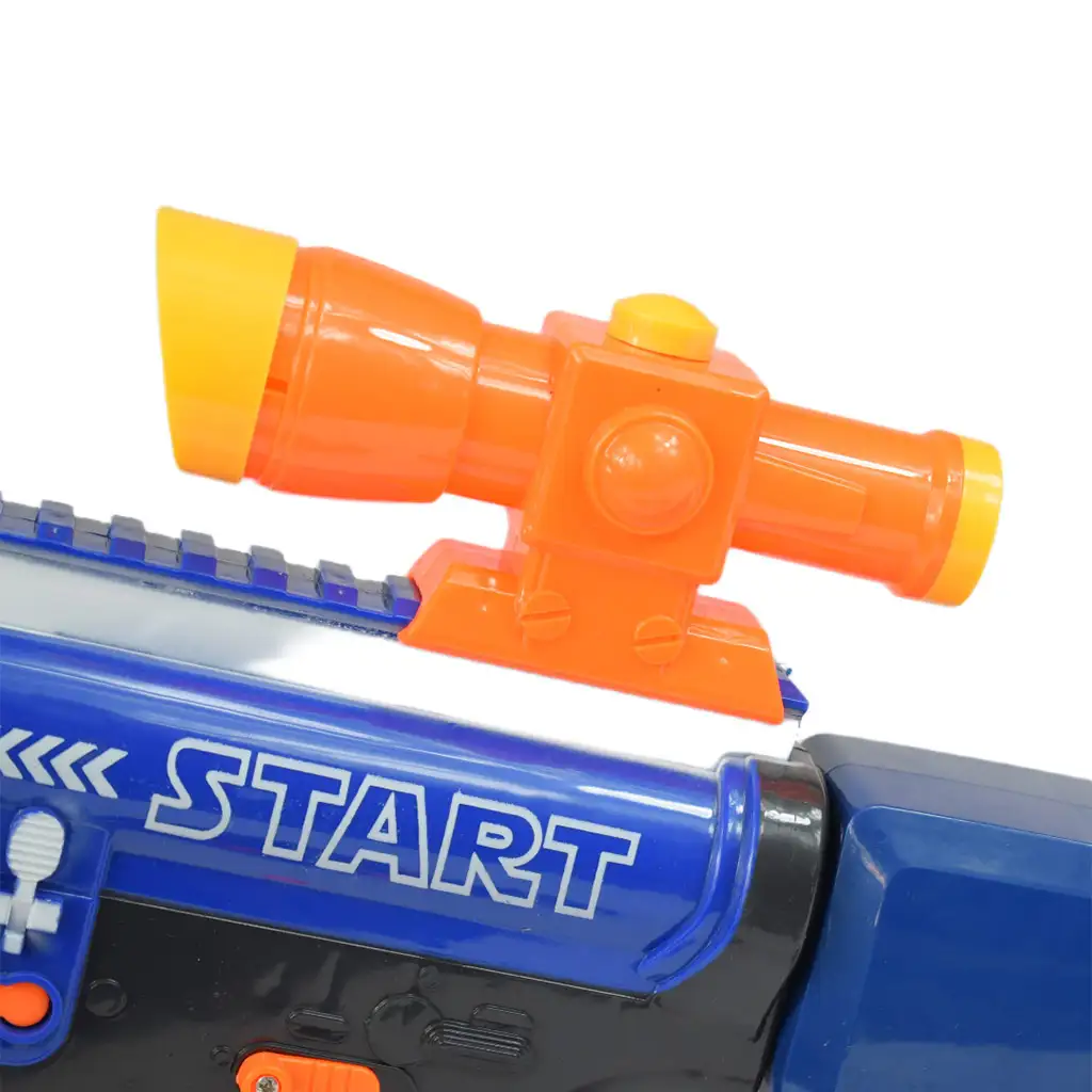 Soft Bullet Gun: Elektromos szivacslövő fegyver tárral és töltényekkel kétféle változatban 60cm kép 5