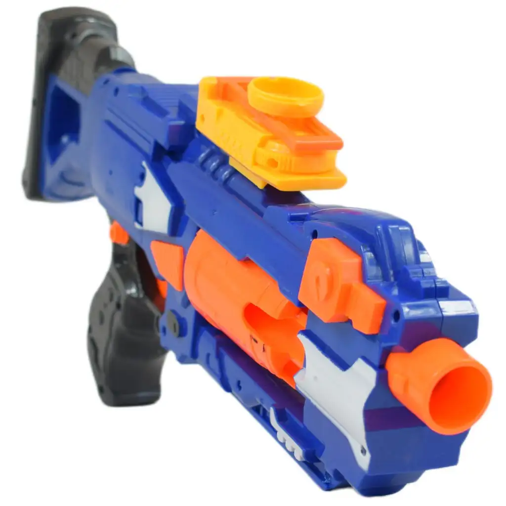 Soft Bullet Gun: Forgótáras manuális szivacslövő fegyver töltényekkel 44cm kép 3