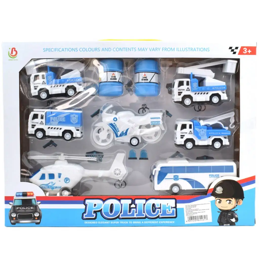 Police Set: Rendőrségi 7 db-os járműszett kép 2