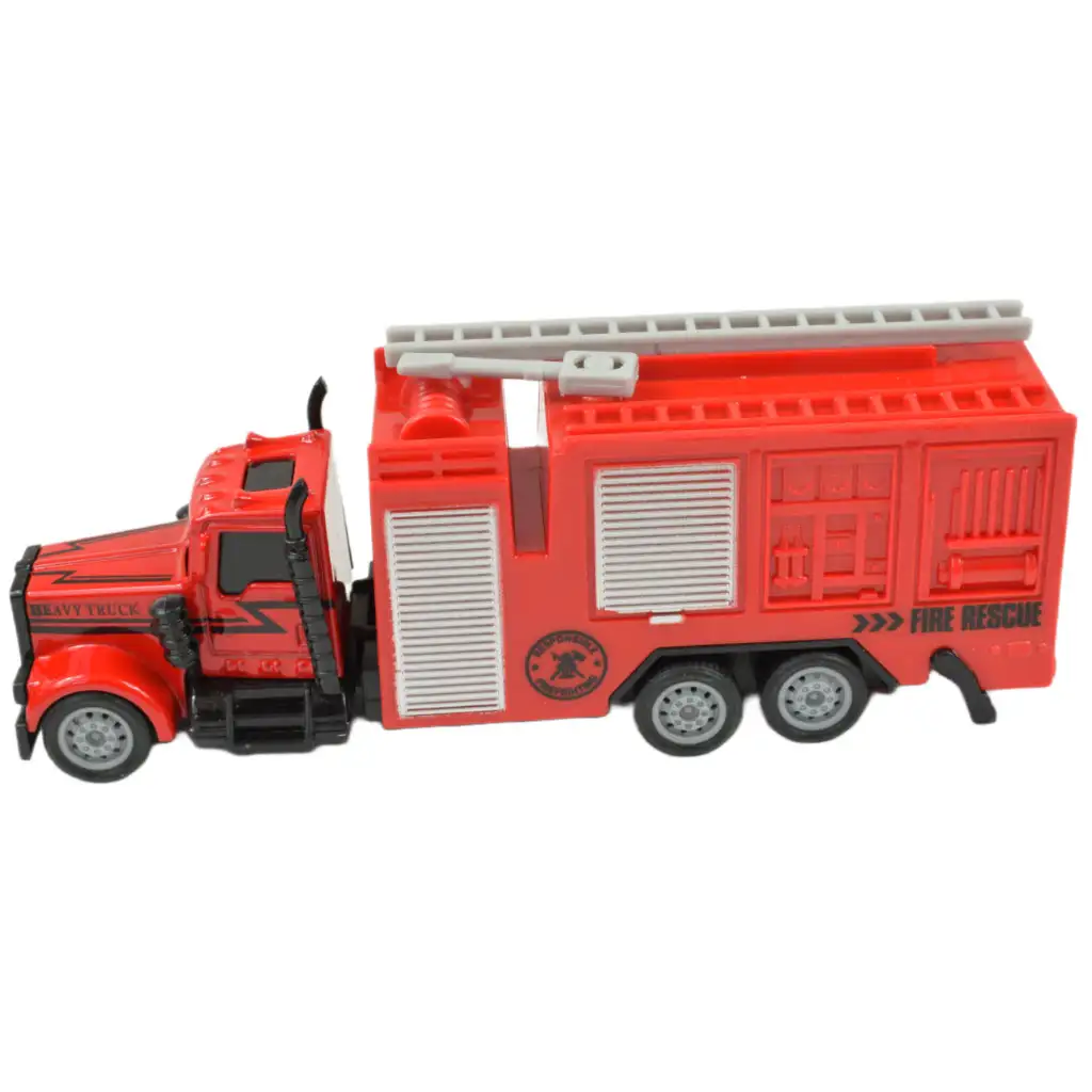 Fire Squad: Tűzoltó teherautó lendkerekes kialakítással kétféle változatban 1db kép 8