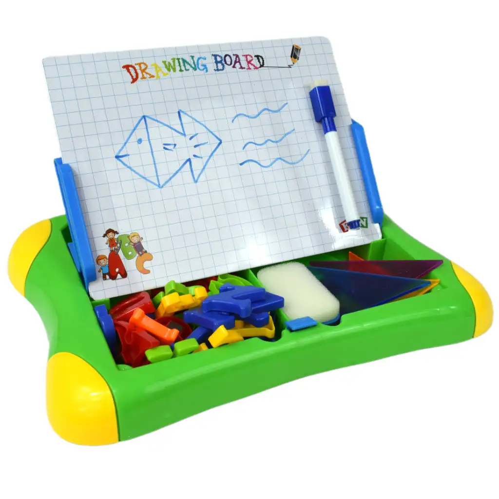 Drawing Board: Multifunkciós mágneses rajztábla filccel és betűkkel 30x24cm kép 2