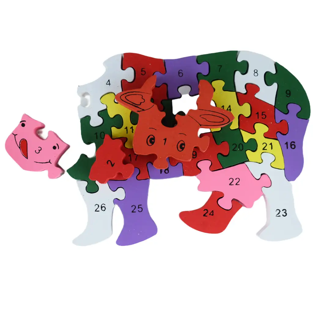ABC - 123 tehén fa oktató puzzle kép 4