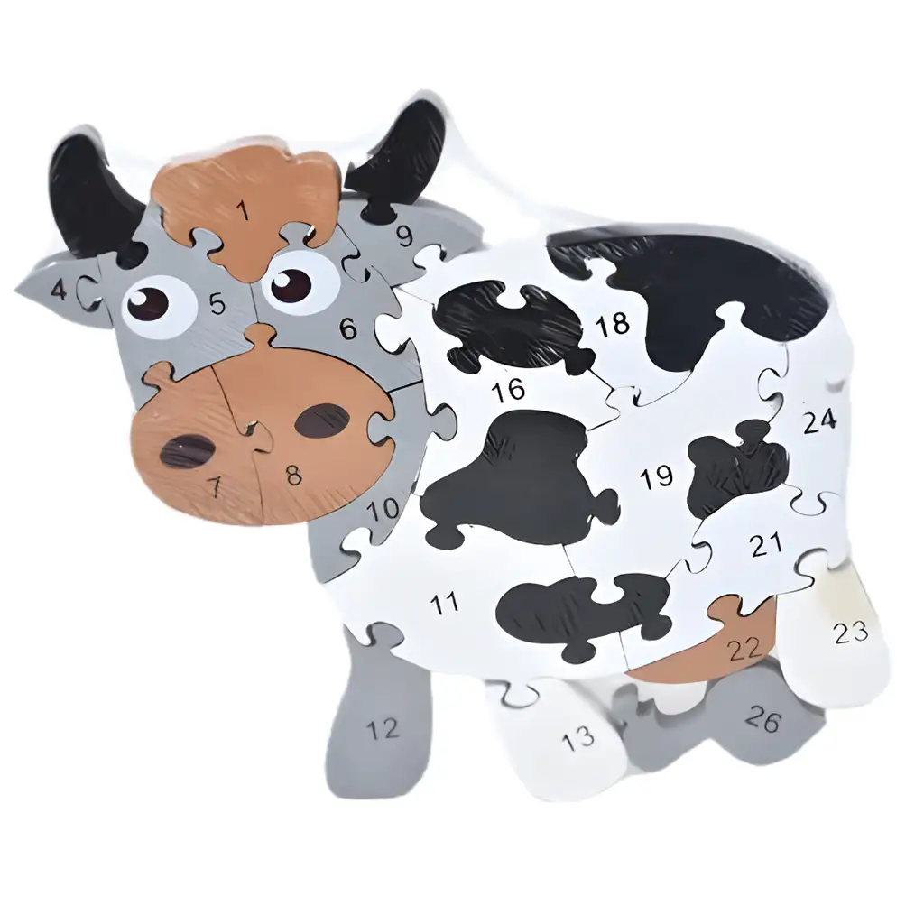 ABC - 123 bocis fa oktató puzzle kép 4