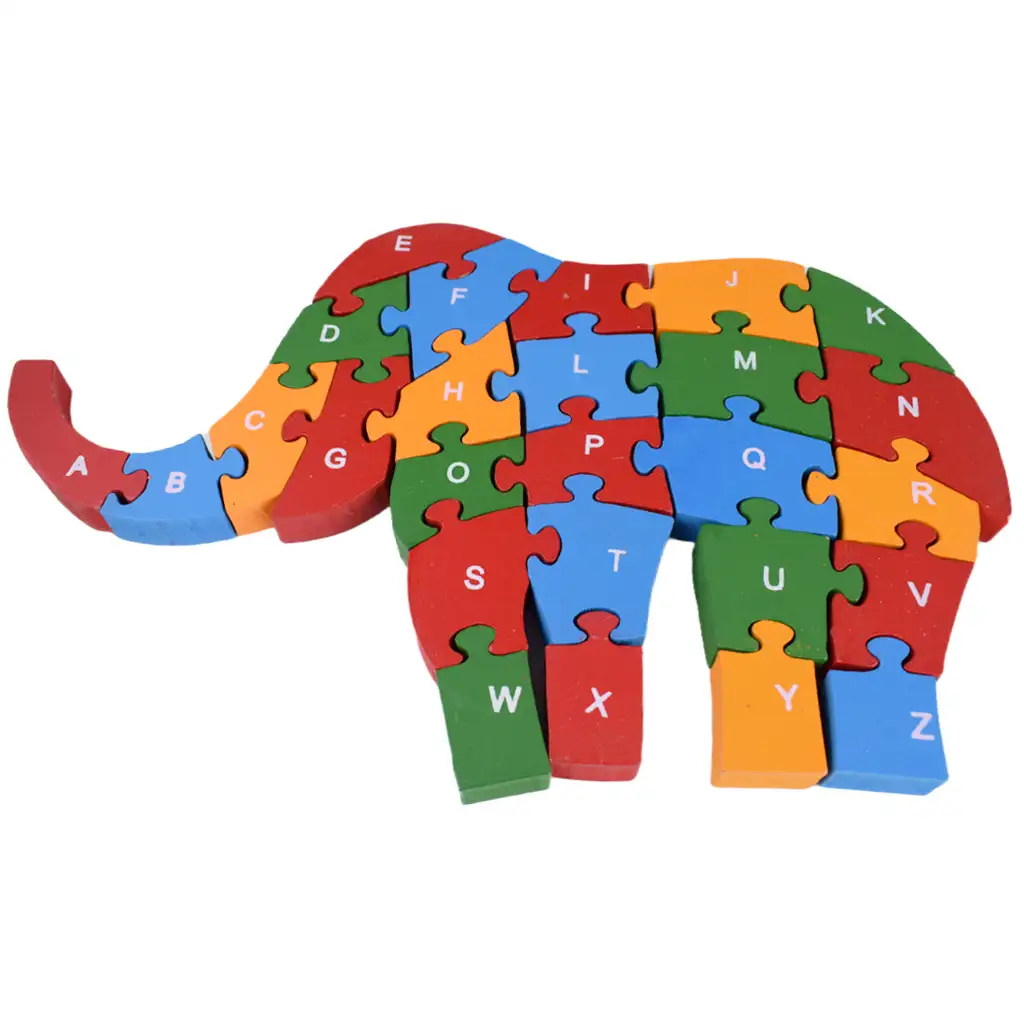 ABC - 123 elefántos fa oktató puzzle kép 4