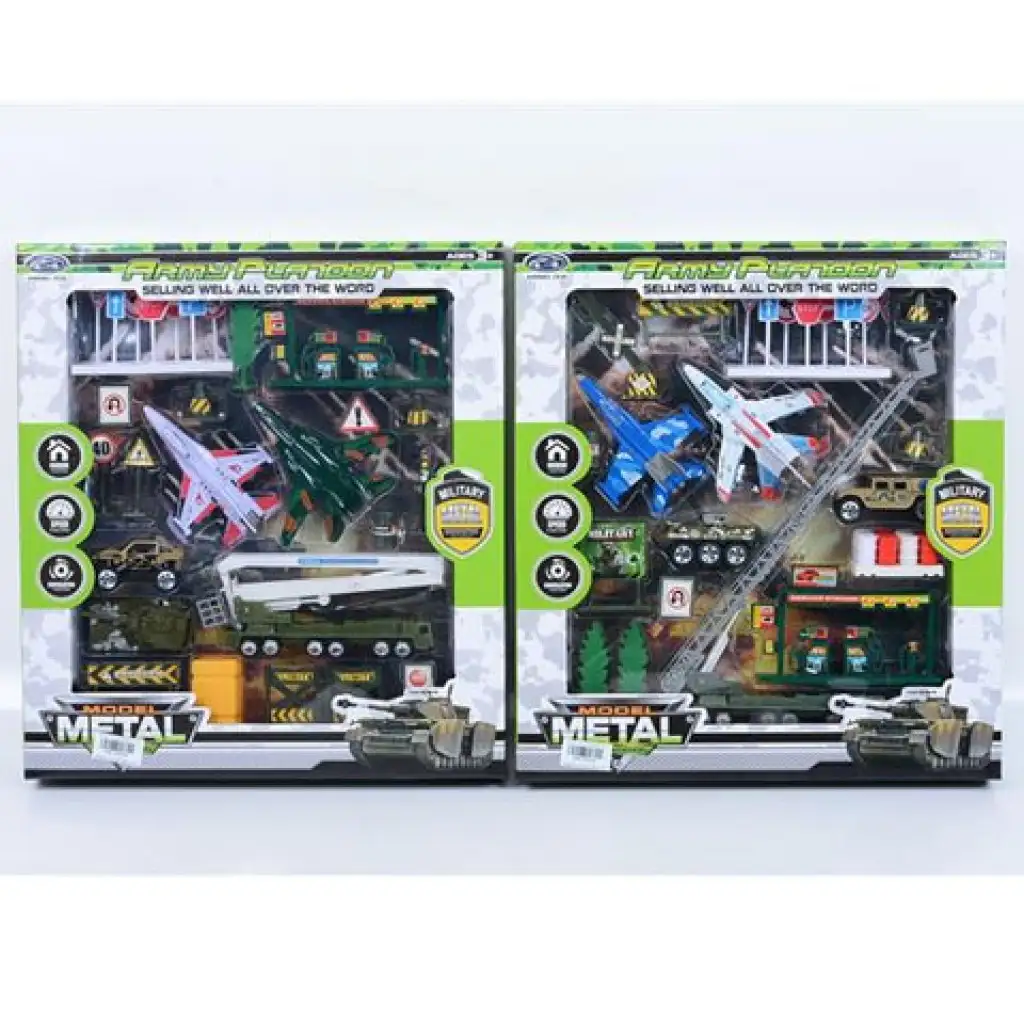 Katonai játékszett repülőkkel és kiegészítőkkel kétféle változatban kép 1