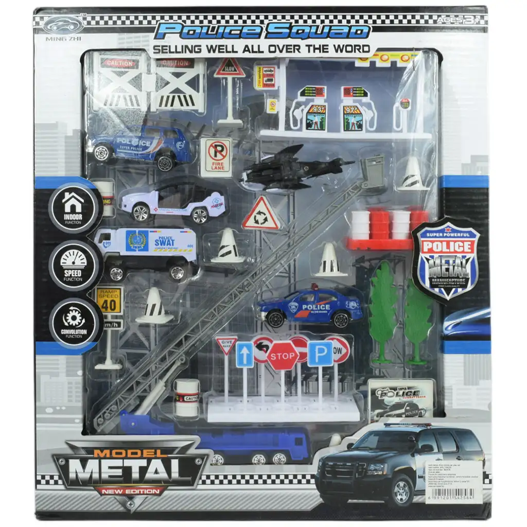 Police Squad: Rendőrségi játékszett járművekkel és kiegészítőkkel kétféle változatban kép 10