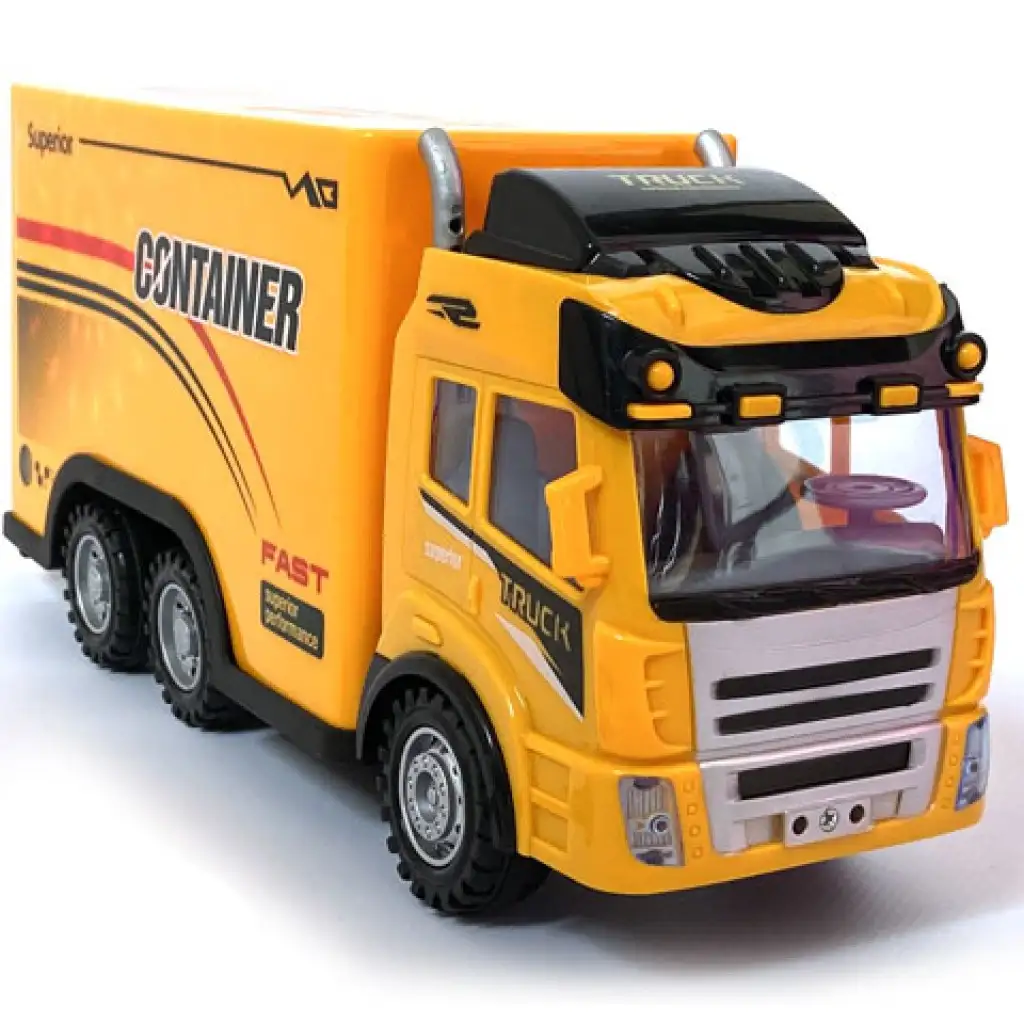 RC Távirányítós konténerszállító teherautó fényeffektekkel 27MHz 1/14-es méretarány kép 2