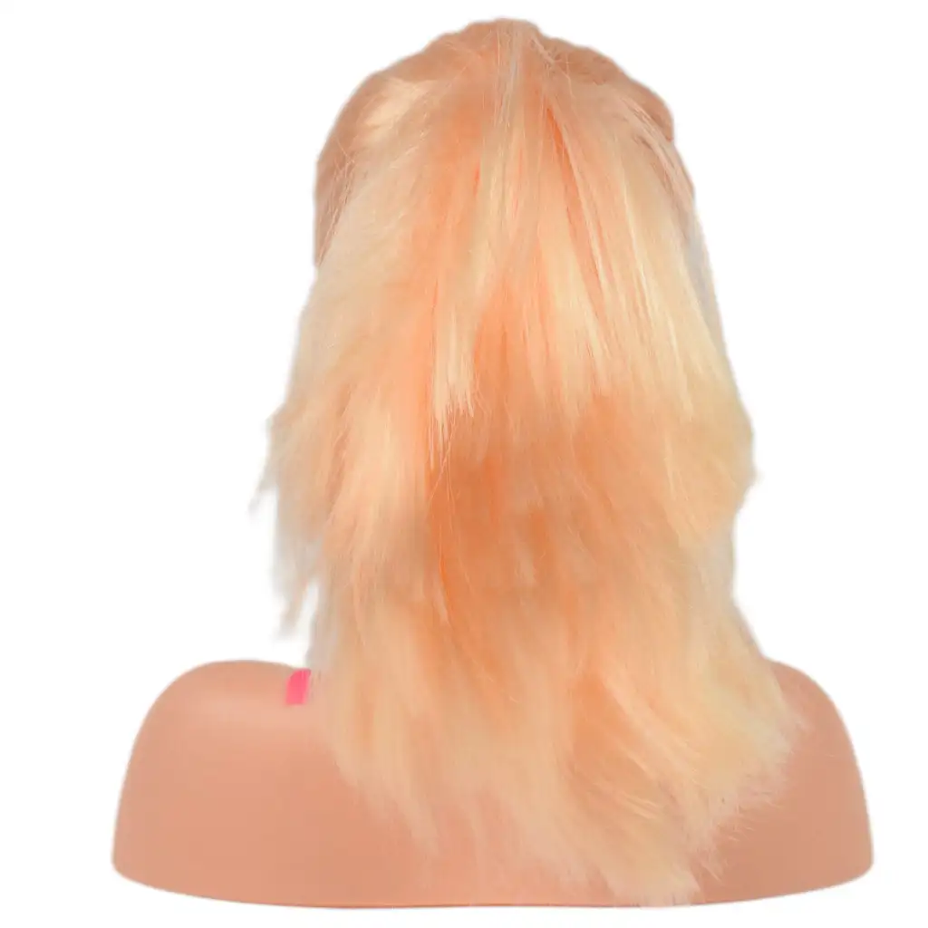 Fashion Girl: Szőke hajú fésülhető és fodrászolható babafej sminkpalettával és kiegészítőkkel 21cm kép 4