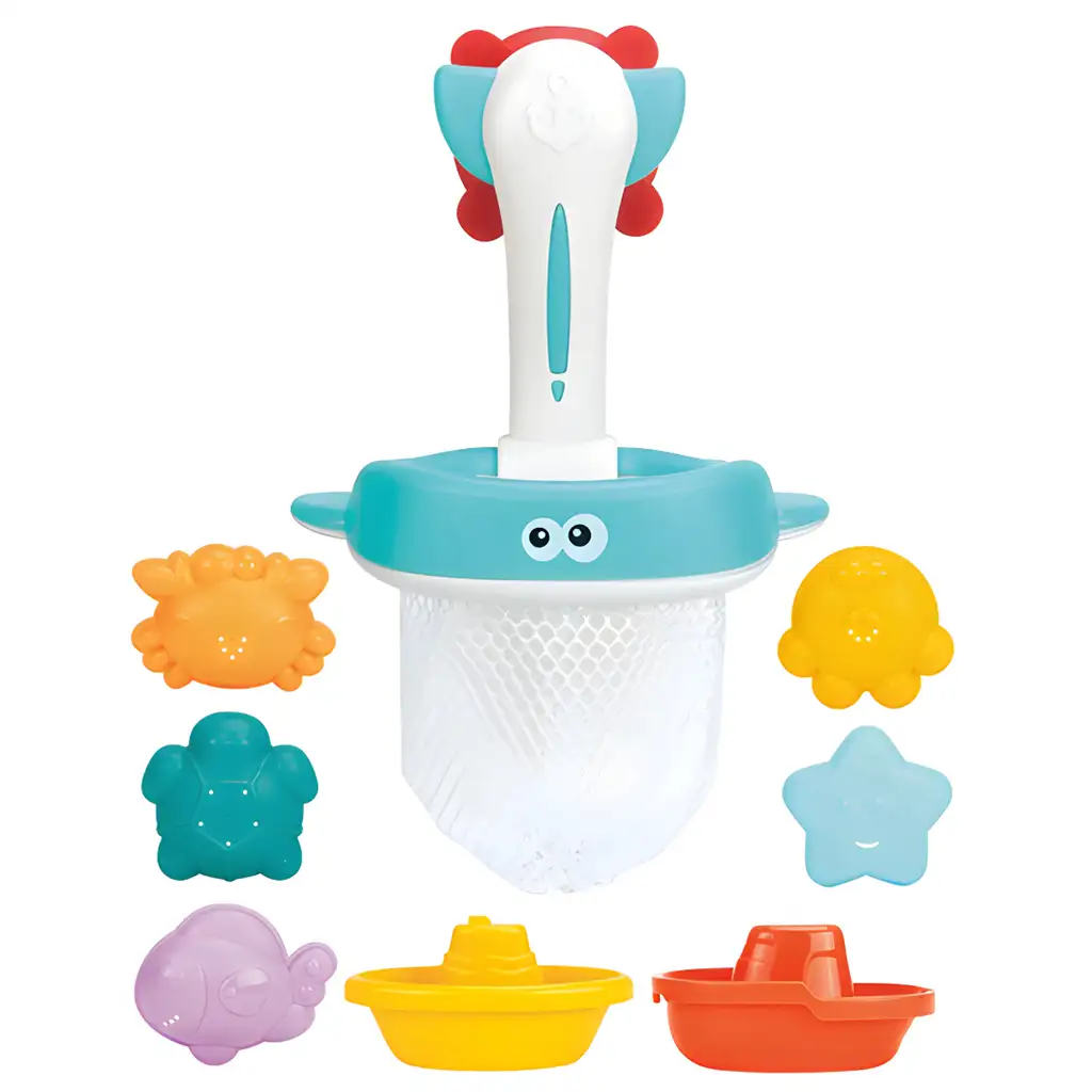 Happy World: Fürdőjáték tengeri állatokkal és hálóval kép 2