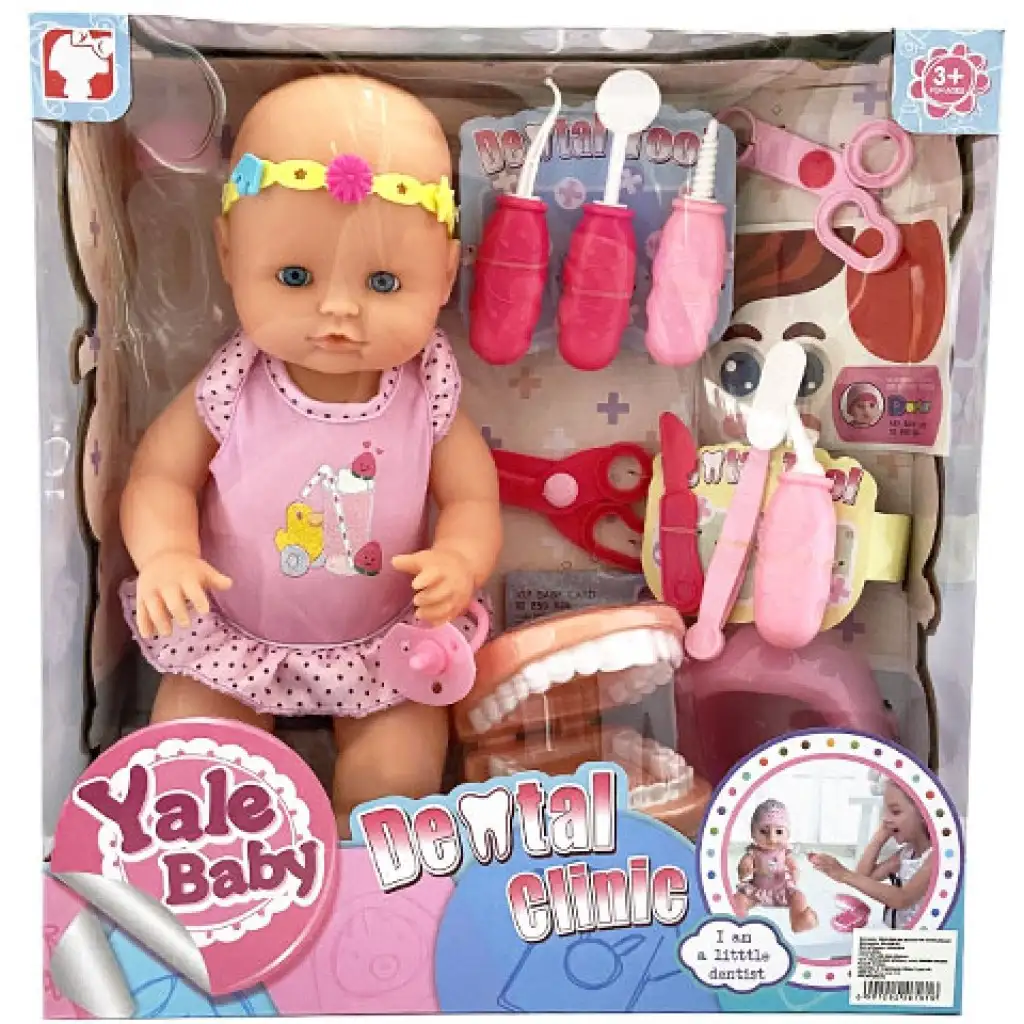 Jenny: Pisilős baba 12db-os fogorvosi játékszettel kétféle változatban kép 5