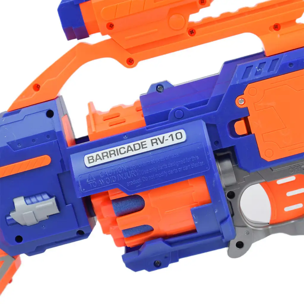 Flames Storm: Elektromos óriás szivacslövő fegyver fénnyel, forgótárral és töltényekkel 73cm kép 2