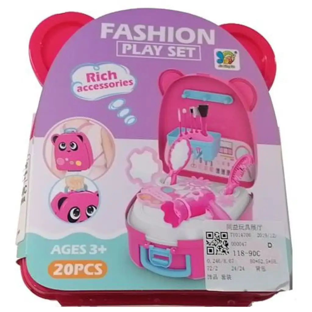 Szépség szett macis pink tárolóban