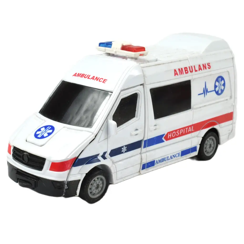 Ambulance: Robottá alakuló mentőautó kétféle változatban 13cm kép 2
