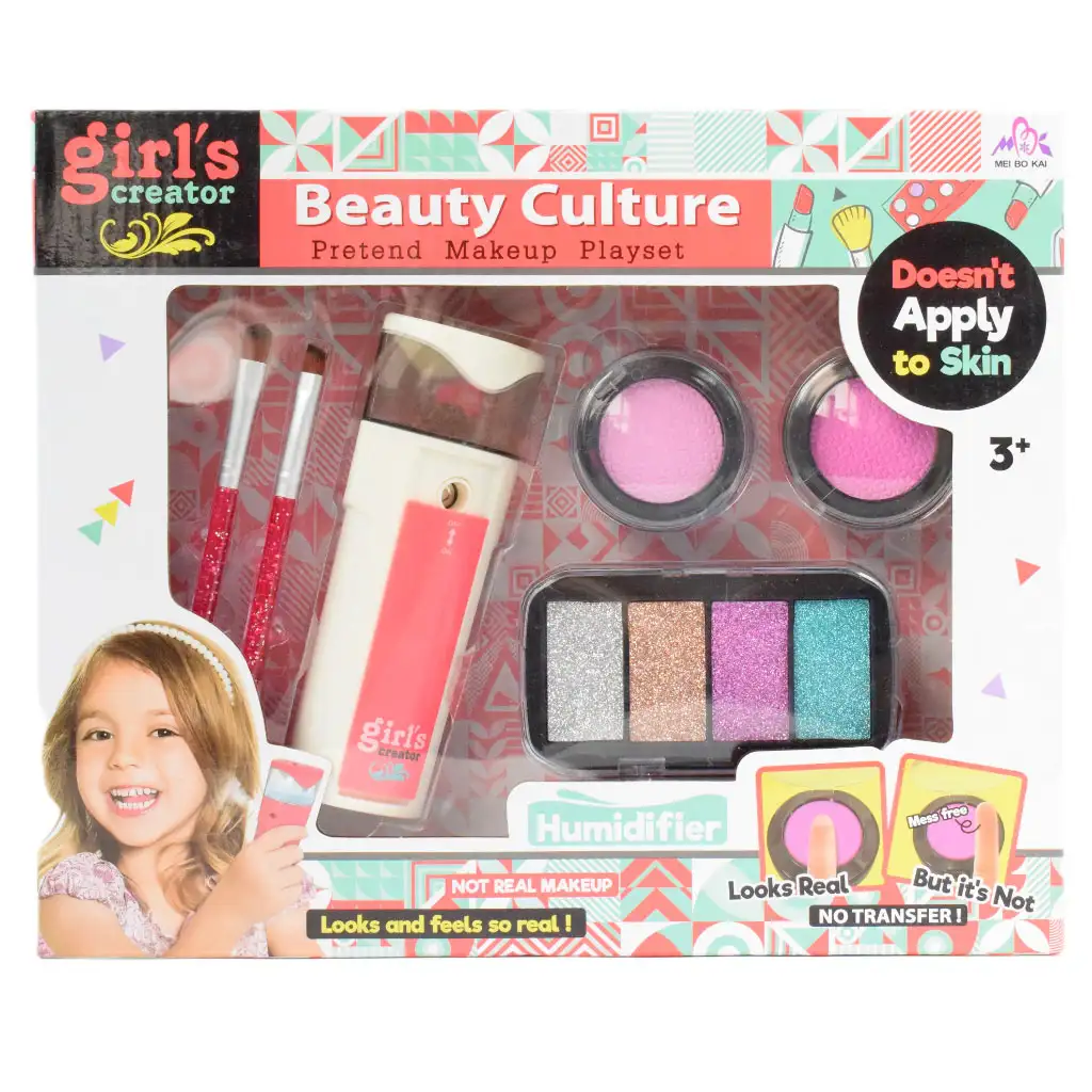 Girl's Creator: Valósághű sminkszett párásítóval és ecsetekkel kép 9