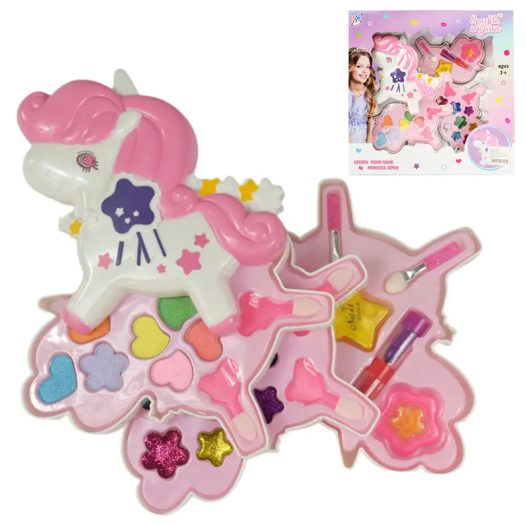 Sparkle & Glitter: Unikornisos három szintes sminkpaletta szett