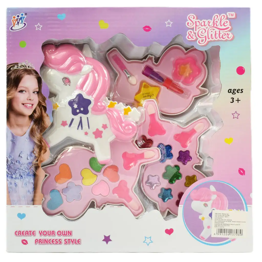 Sparkle & Glitter: Unikornisos három szintes sminkpaletta szett kép 6