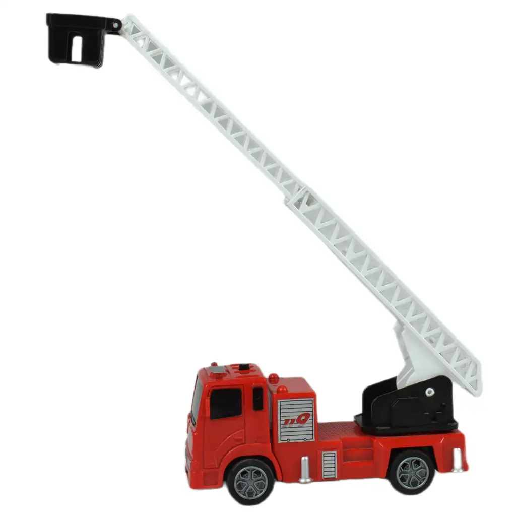 Rescue Vehicle: Hátrahúzható létrás tűzoltóautó 13cm kép 2