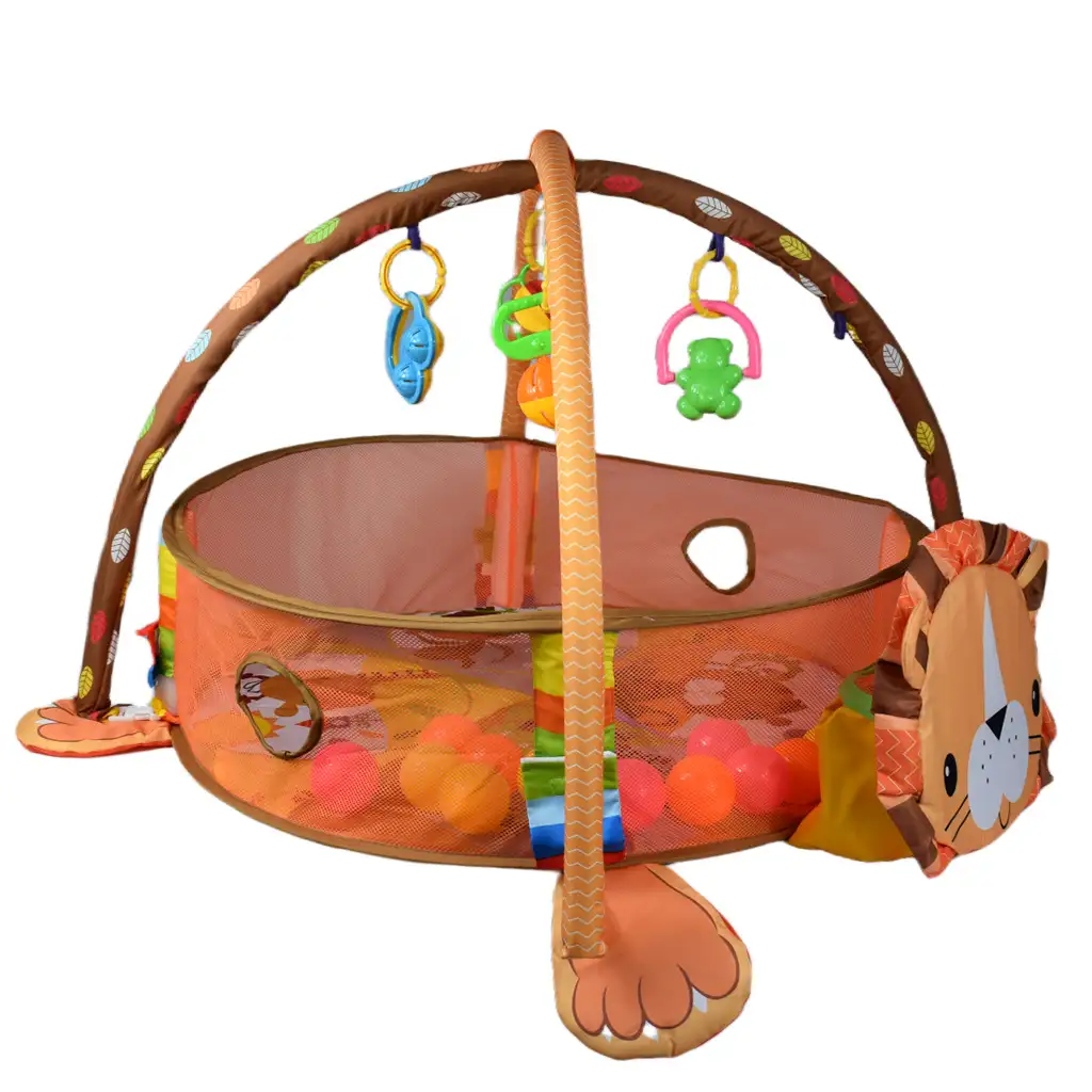 Oroszlános bébi medence labdákkal és kiegészítőkkel 70x90cm kép 2