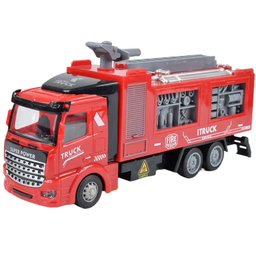 Fire Truck: Hátrahúzós 3db-os tűzoltóautó szett kép 2