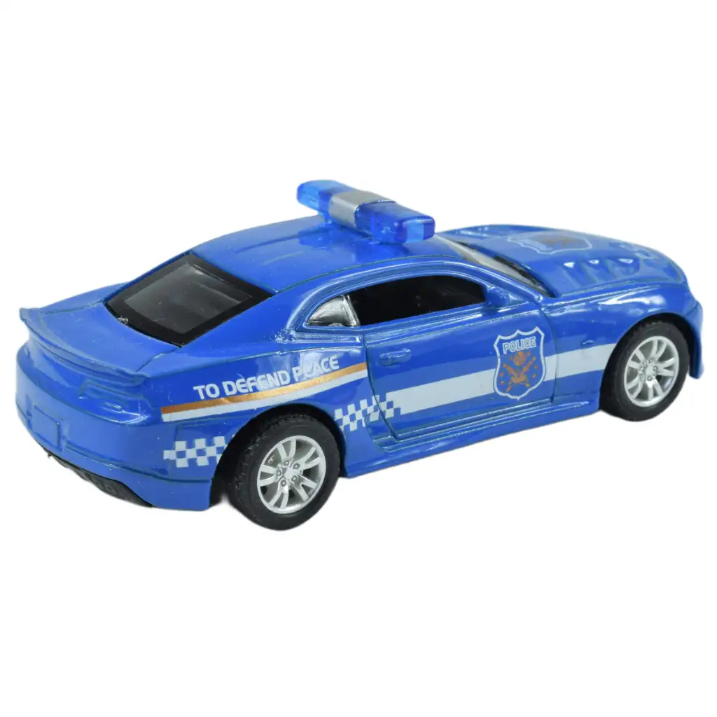 Police Cars: Hátrahúzós fém rendőrautó többféle változatban 11cm 1db kép 5