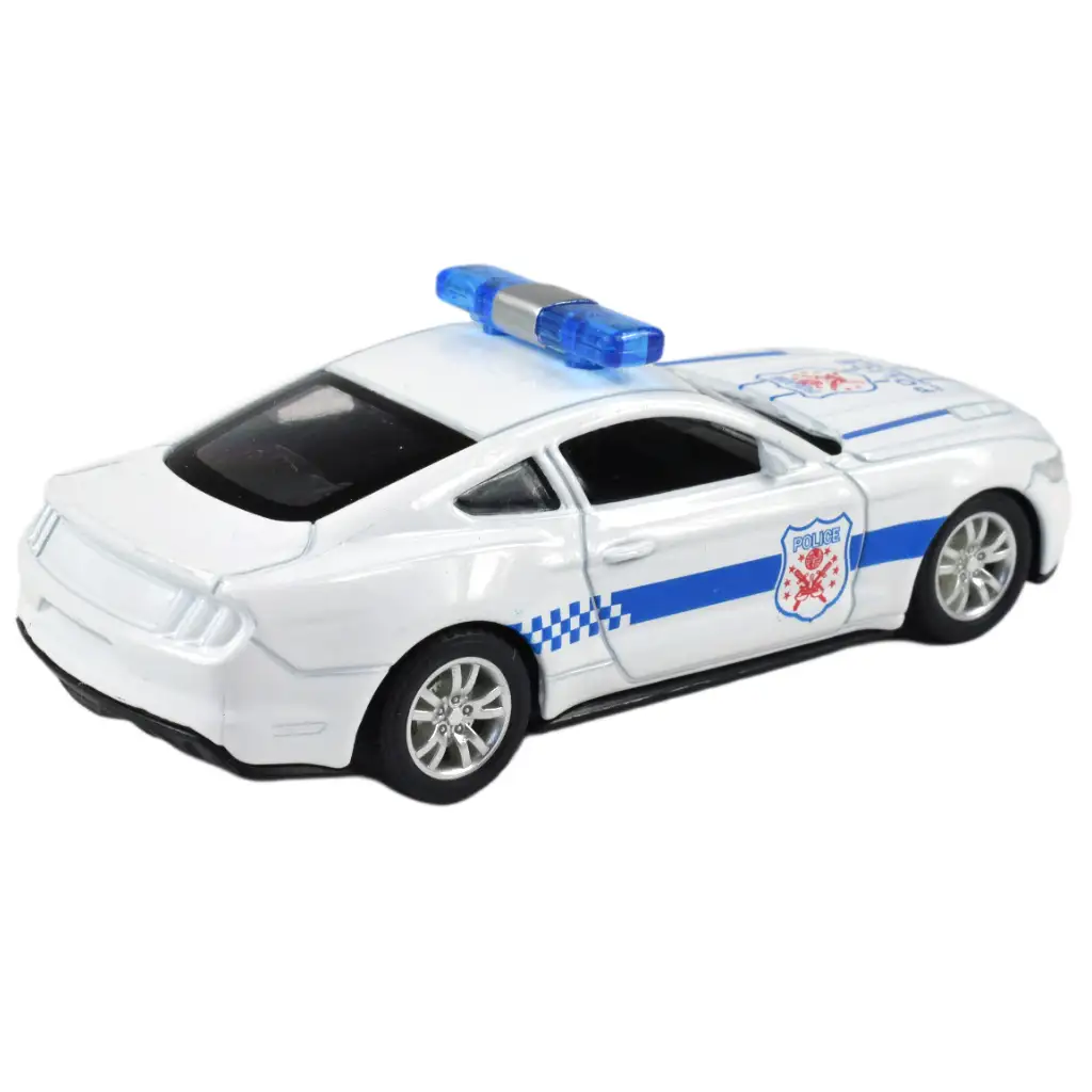 Police Cars: Hátrahúzós fém rendőrautó többféle változatban 11cm 1db kép 9