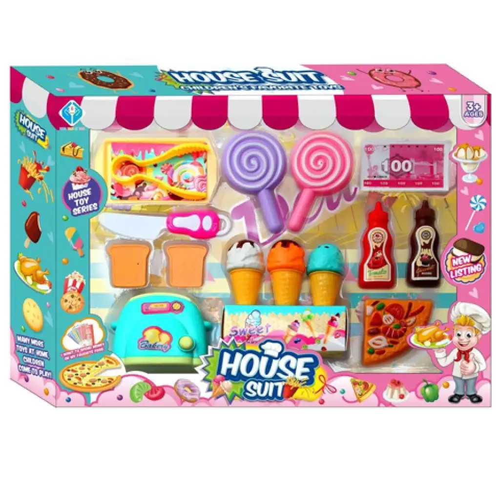 Fagyis játékszett pizzával és kiegészítőkkel