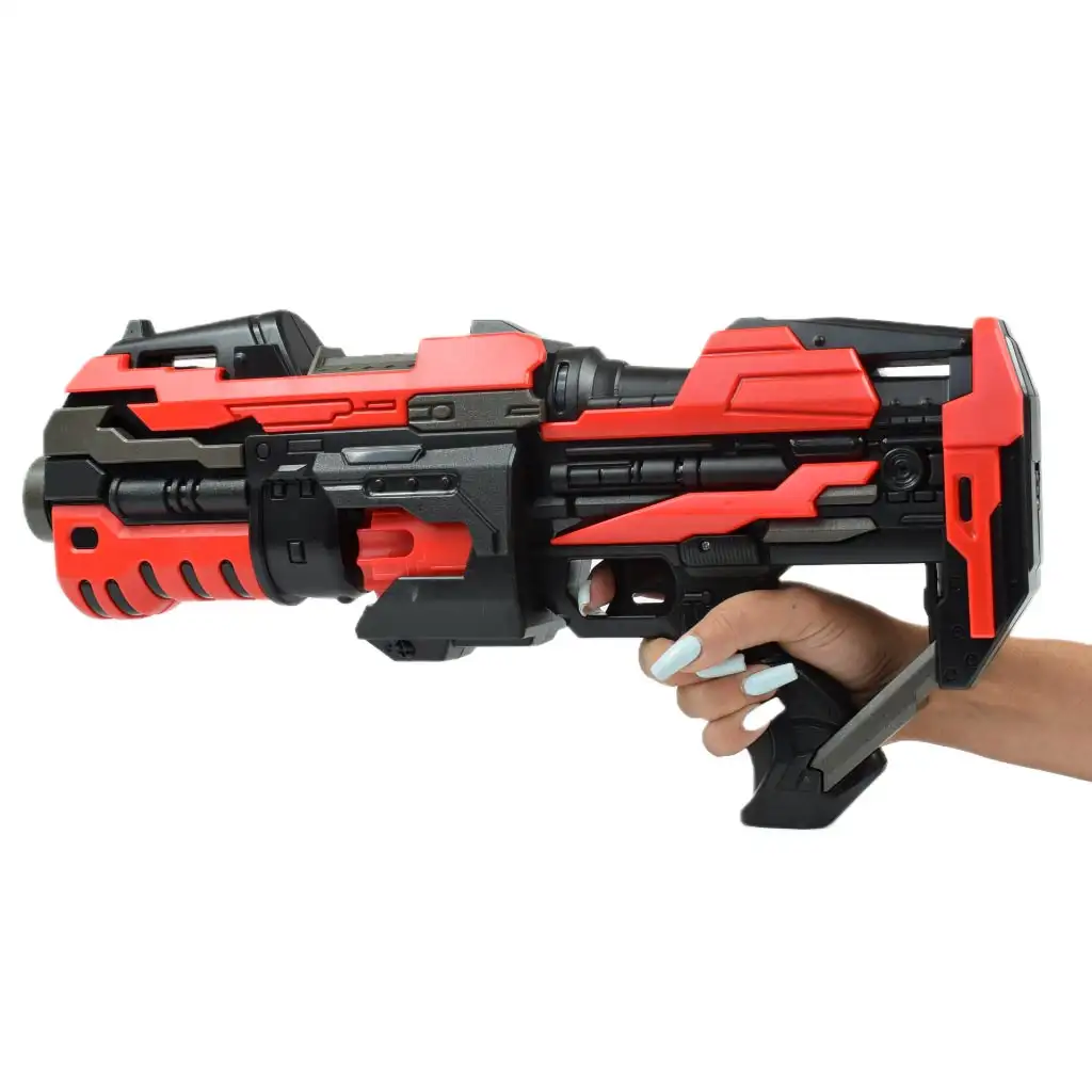 Pro Attack: Elektronikus forgótáras szivacslövő fegyver töltényekkel 45cm kép 6