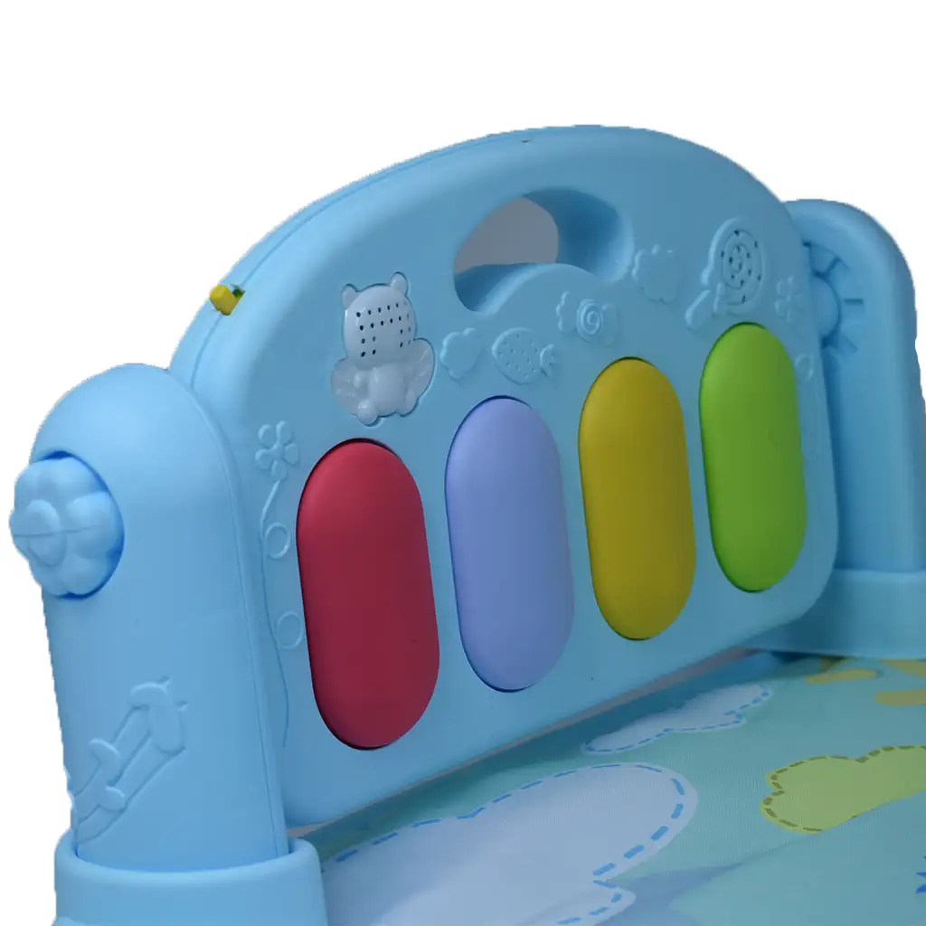 Oroszlános kék játszószőnyeg bébi zongorával  64x78cm kép 4