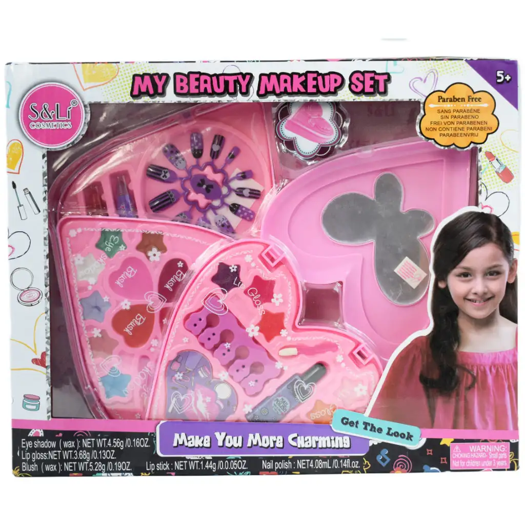 S&Lí Cosmetics: Prémium smink és köröm paletta szívalakú háromszintes dobozban kép 11