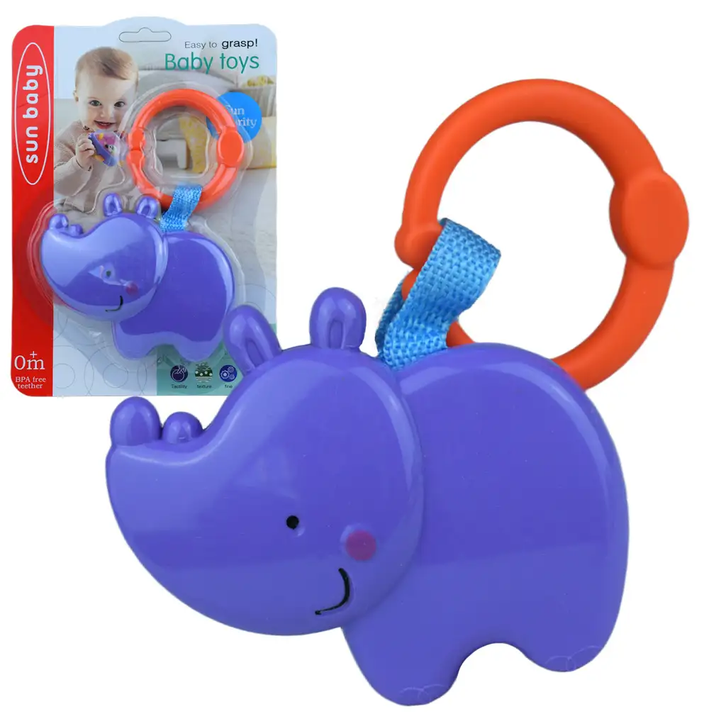 Sun Baby: Vidám víziló BPA mentes bébi csörgő