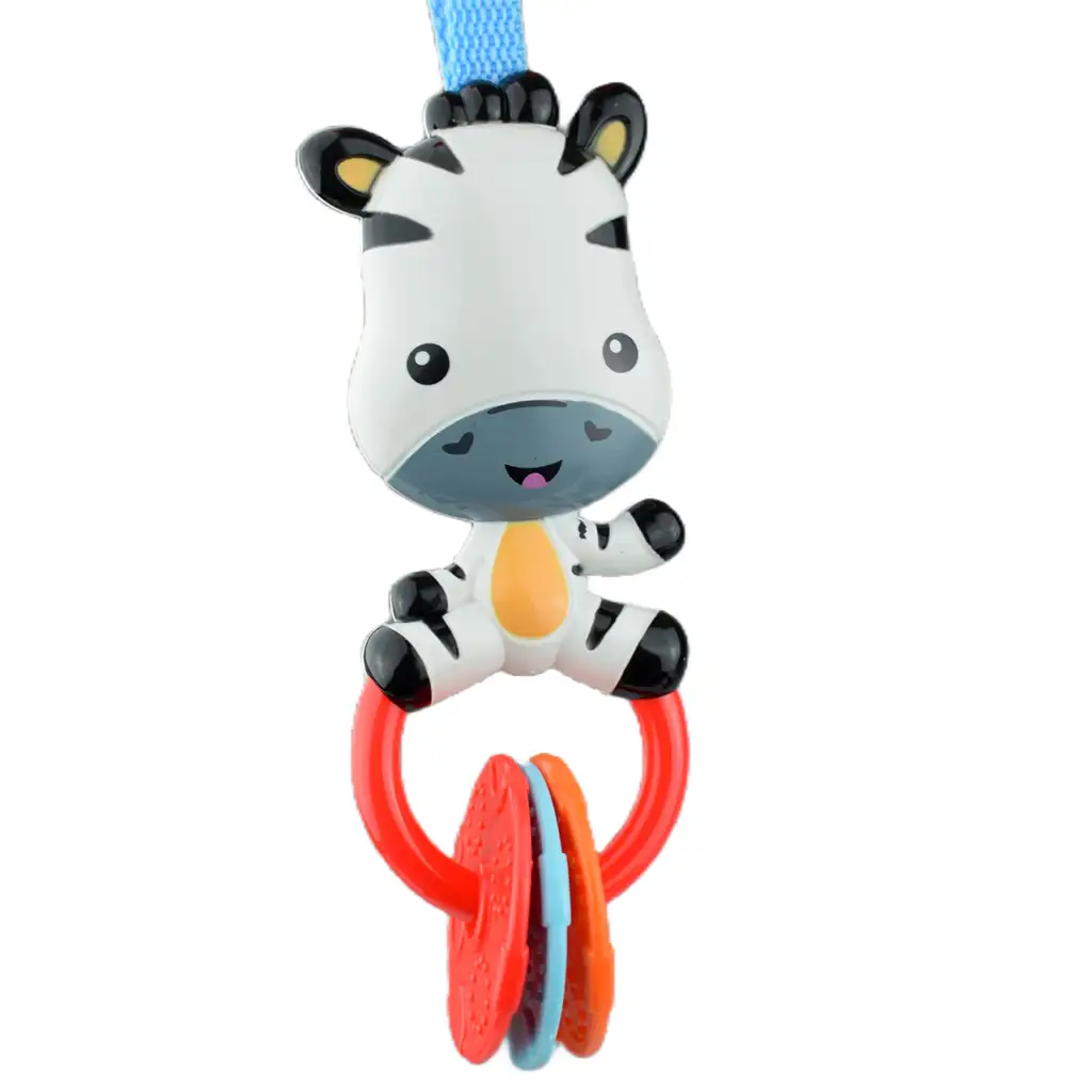 Sun Baby: Vidám zebra BPA mentes bébi csörgő kép 3