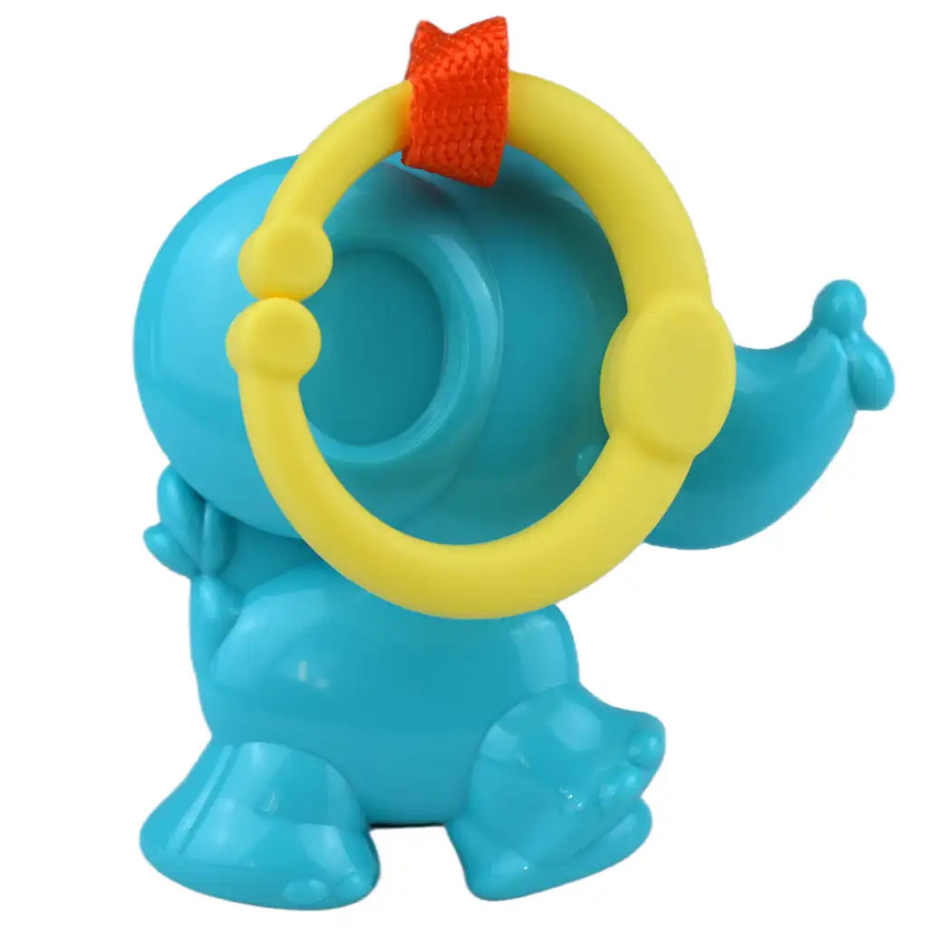 Sun Baby: Vidám kék elefánt BPA mentes bébi csörgő kép 3