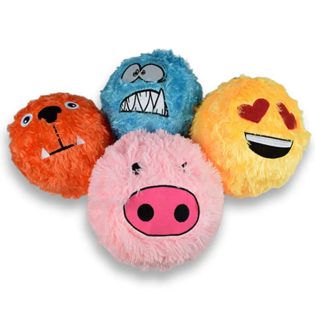 Fuzzy mókás szőrös plüss labda többféle változatban 23cm