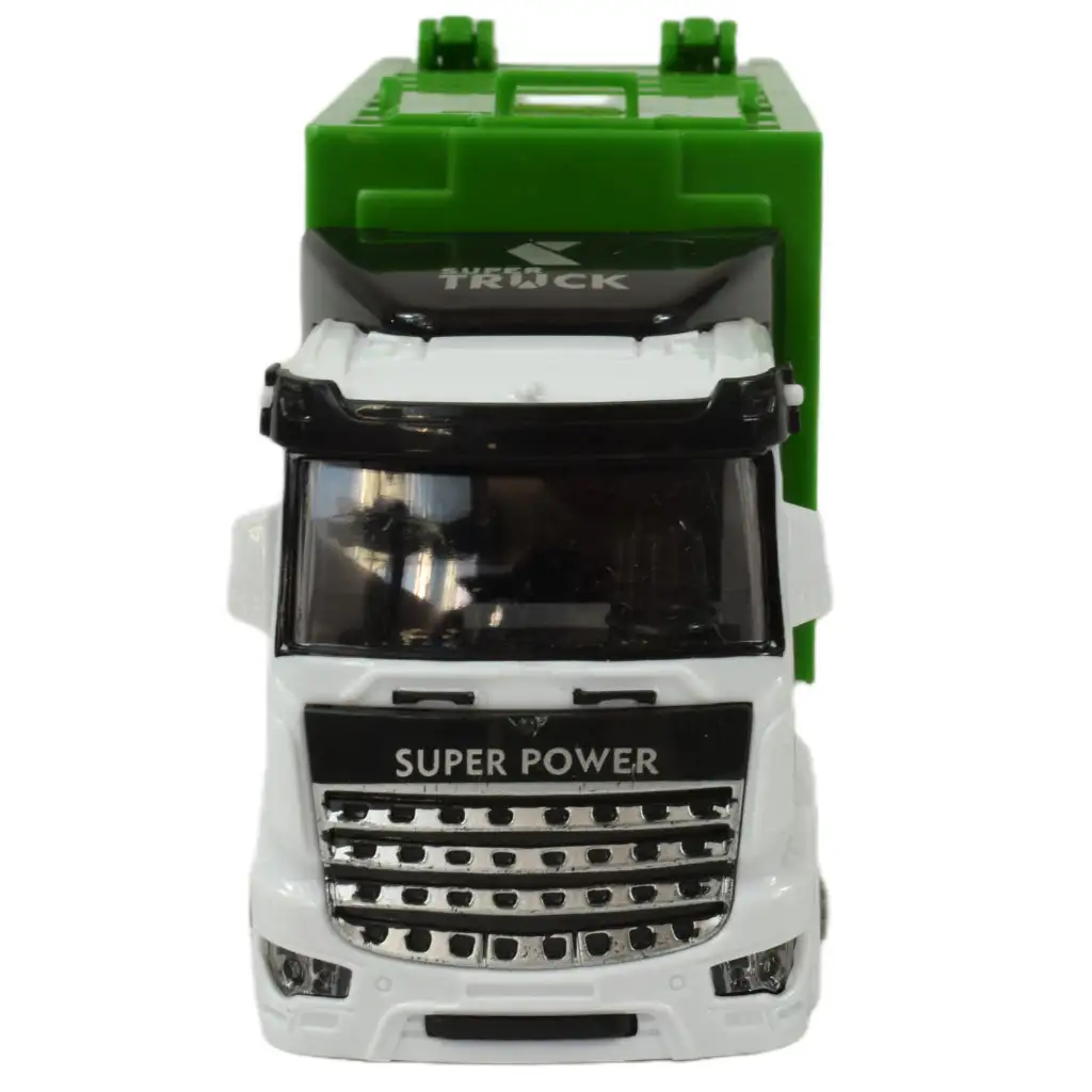 Super Truck: Konténeres lendkerekes szemétszállító kamion 20cm kép 2