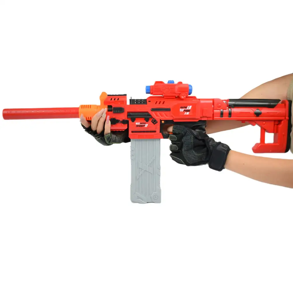 Sniping: Elektromos átalakítható óriás szivacslövő fegyver töltényekkel és céltáblával 79cm kép 4