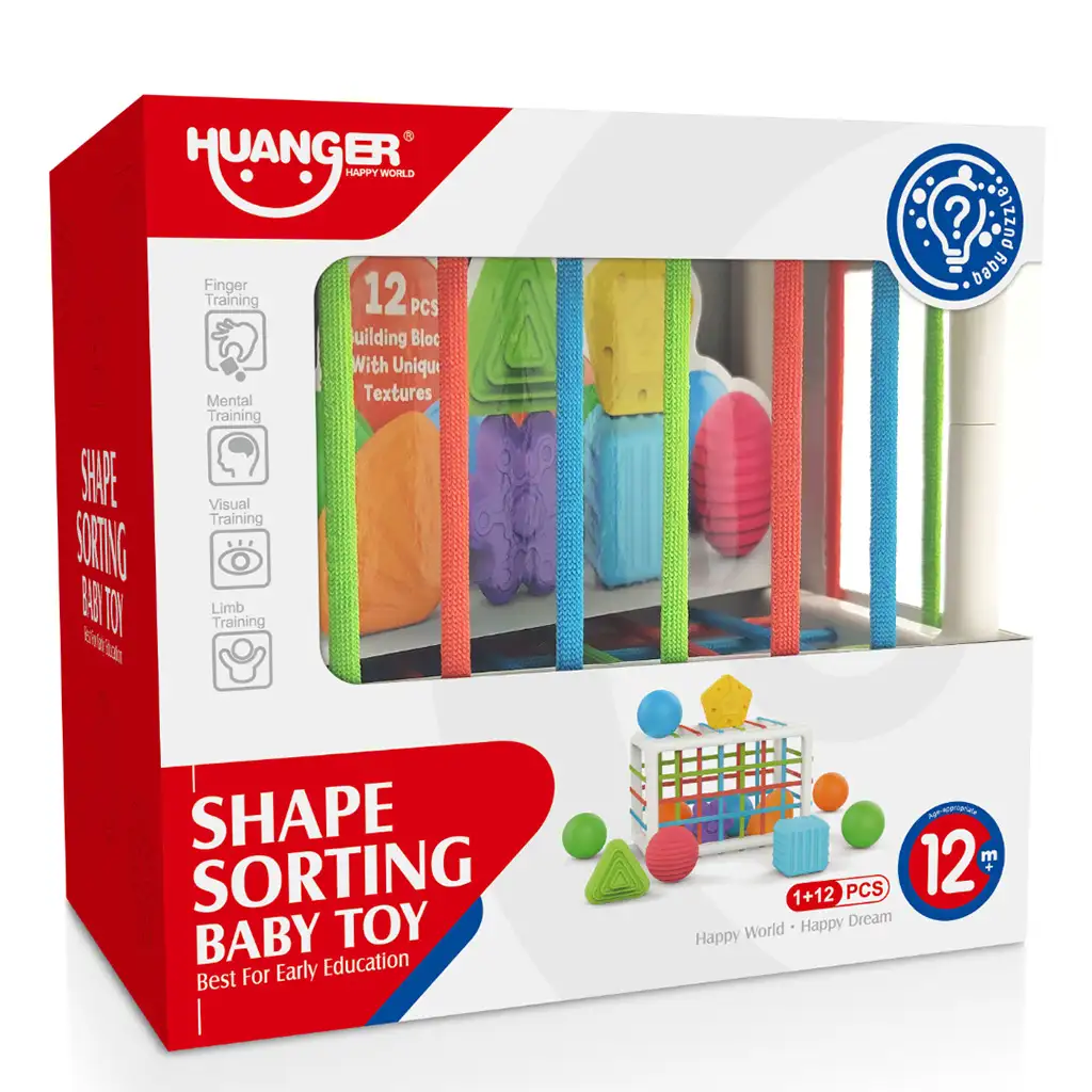 Happy World: Vidám formaválogatós 12db-os készségfejlesztő játék kép 3